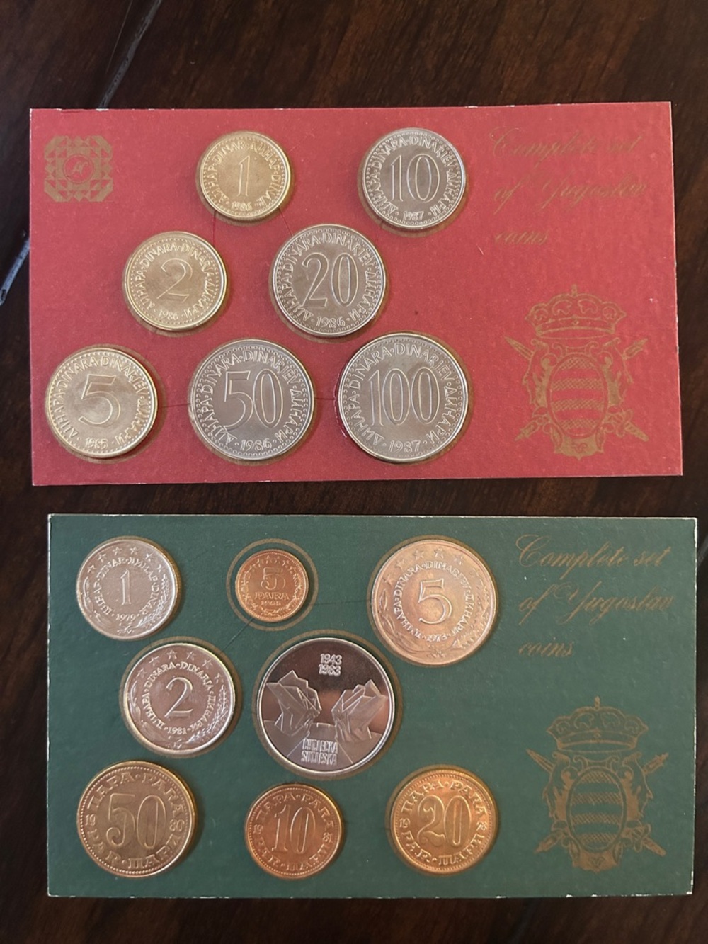 Complete Set of Yugoslavian Coin Lot ( 2 sets)